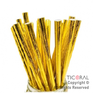 SORBETE POLIPAPEL METALIZADO ORO X 25